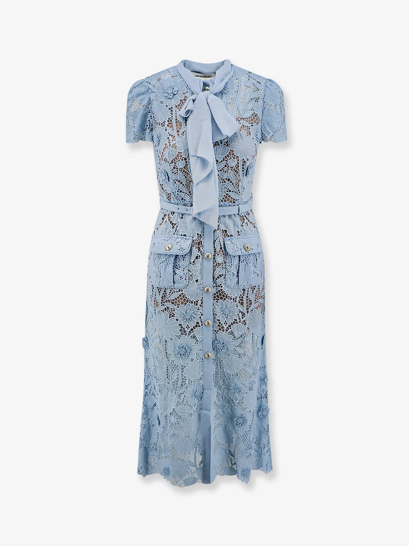 Lace dress with belt