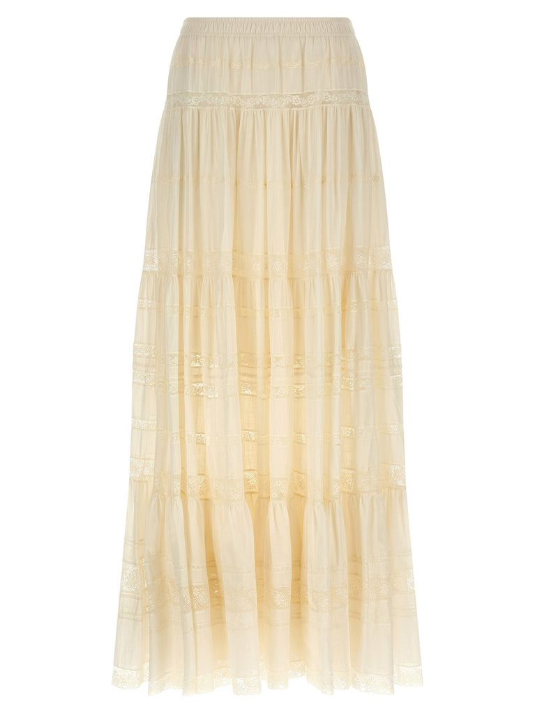 Lace insert skirt