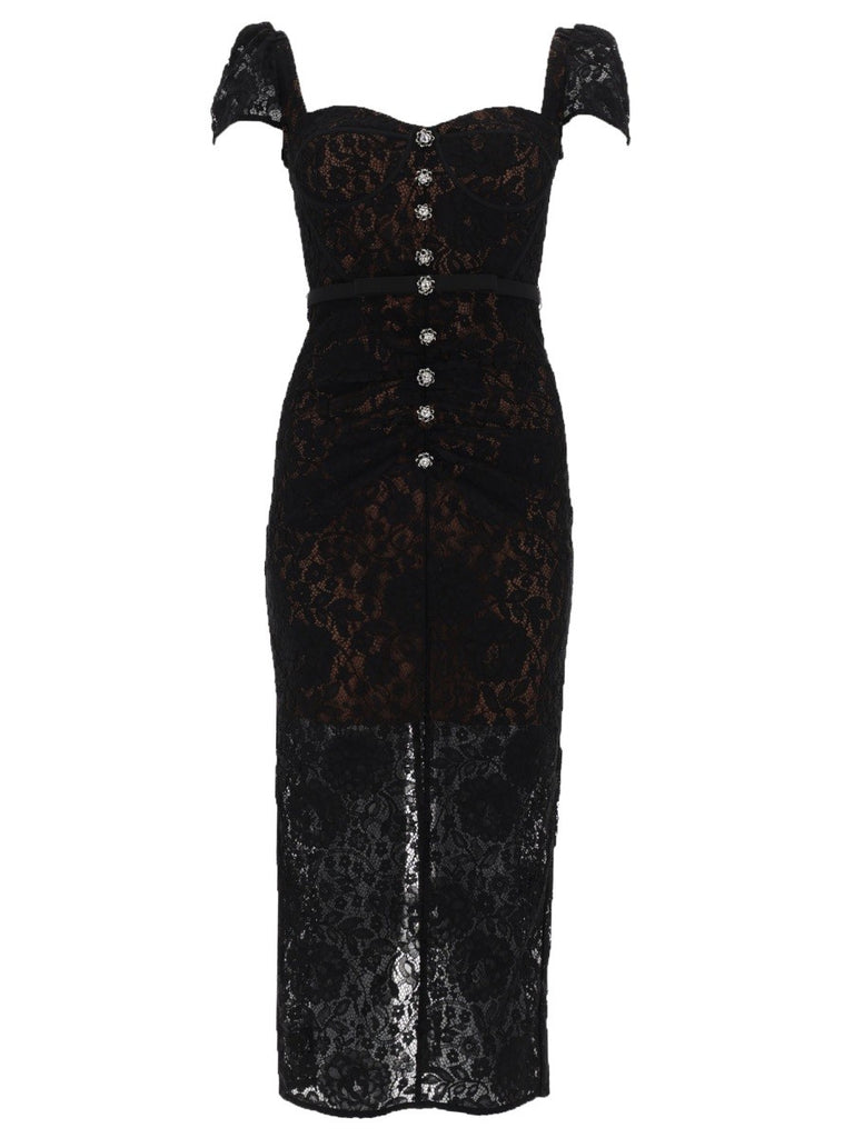 LACE MIDI DRESS