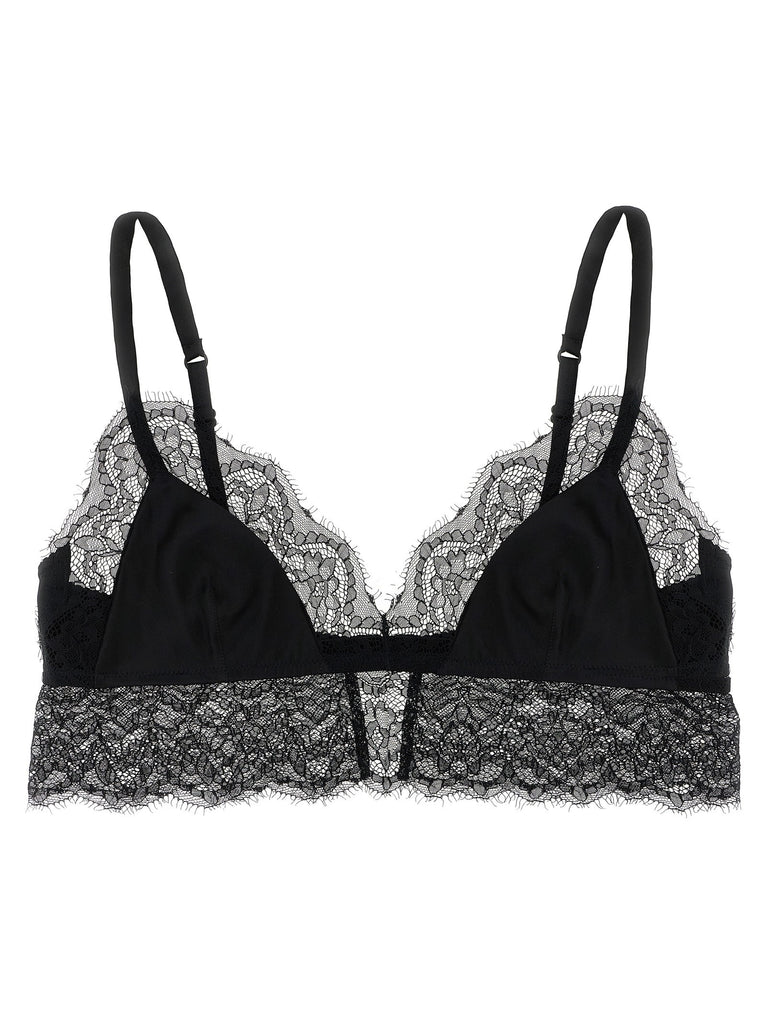 Lace satin bra