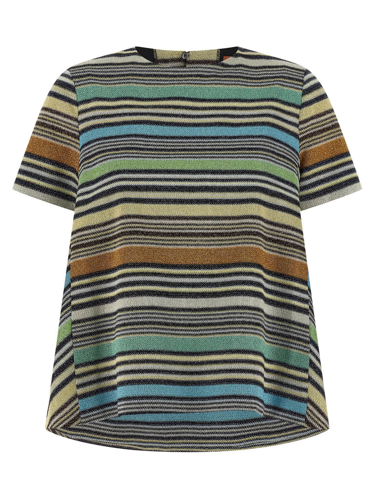 Lamé stripes t-shirt