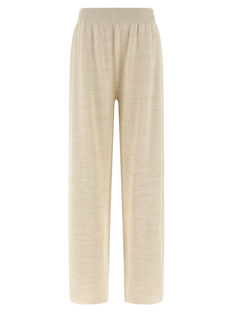 Lamé thread trousers