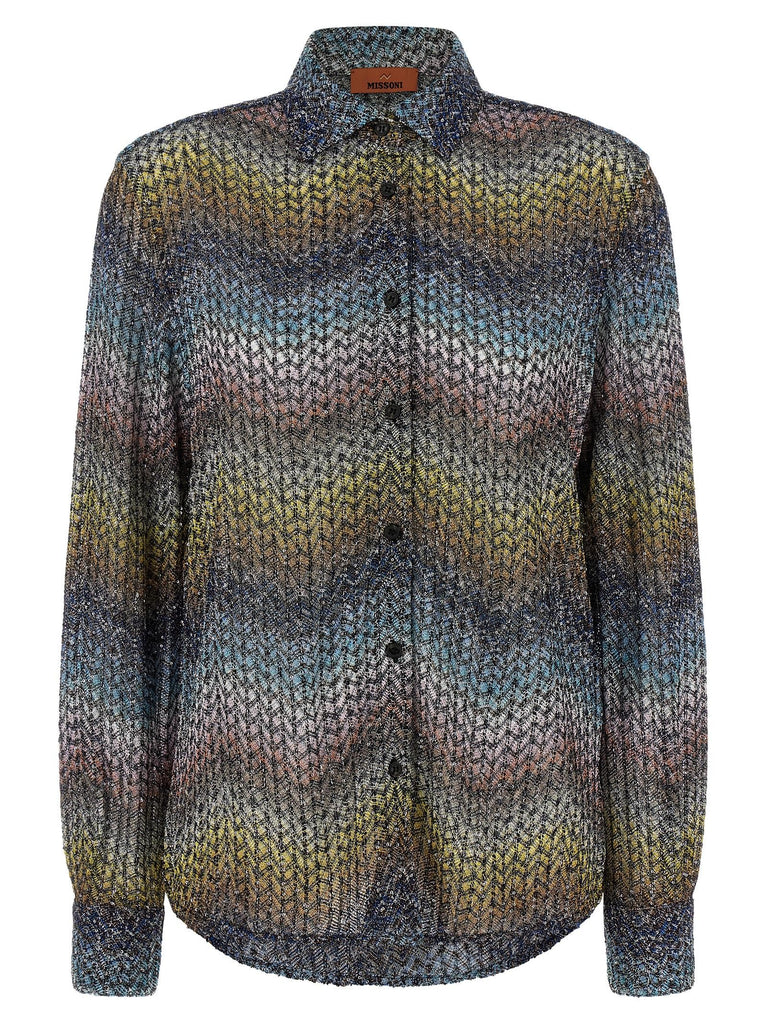 Lamé viscose shirt