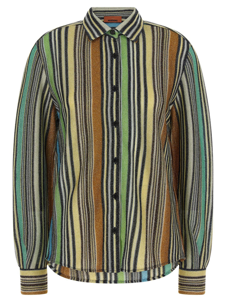 Lamé viscose shirt