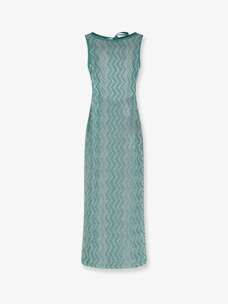 Laminated viscose long dress