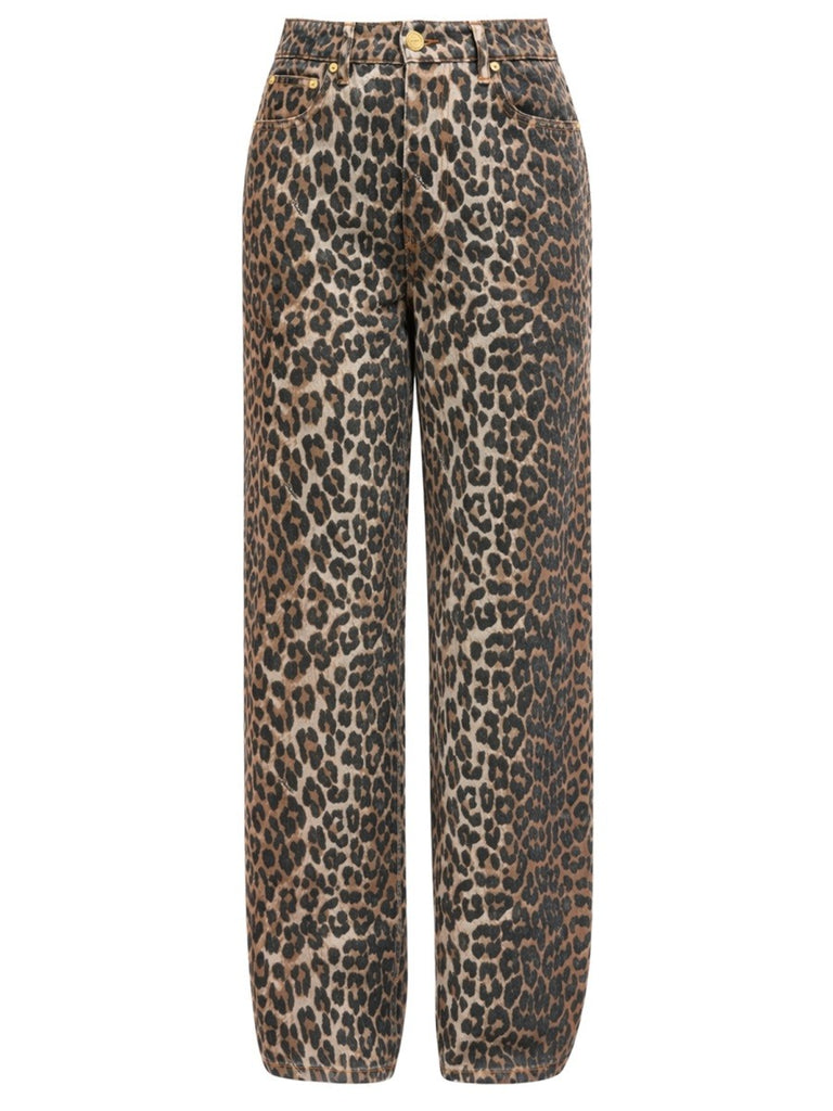 "LARI" JEANS WITH LEOPARD PRINT