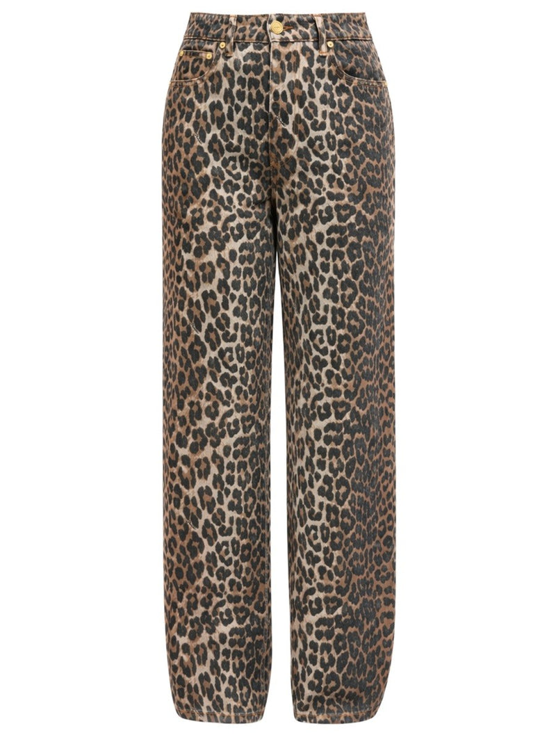 "LARI" JEANS WITH LEOPARD PRINT