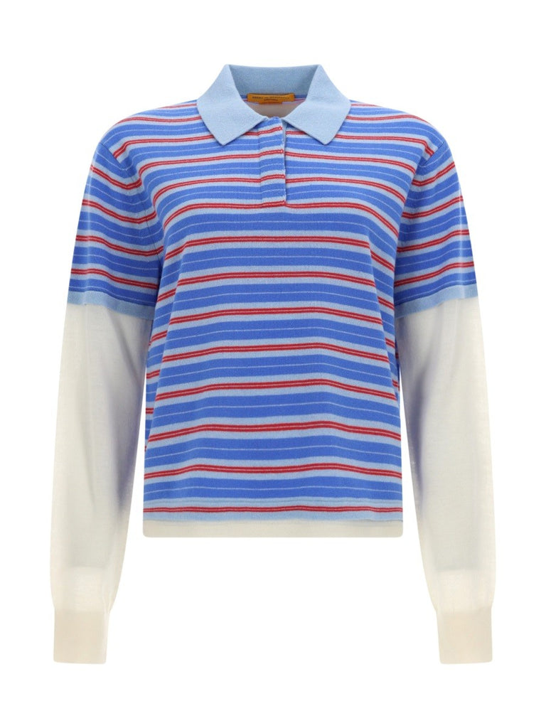 "LAYERED STRIPE RUGBY" POLO SHIRT