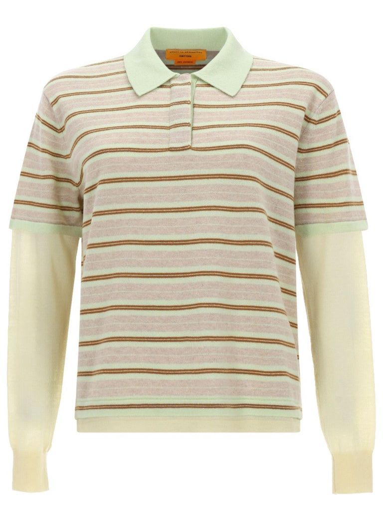 "LAYERED STRIPE RUGBY" POLO SHIRT