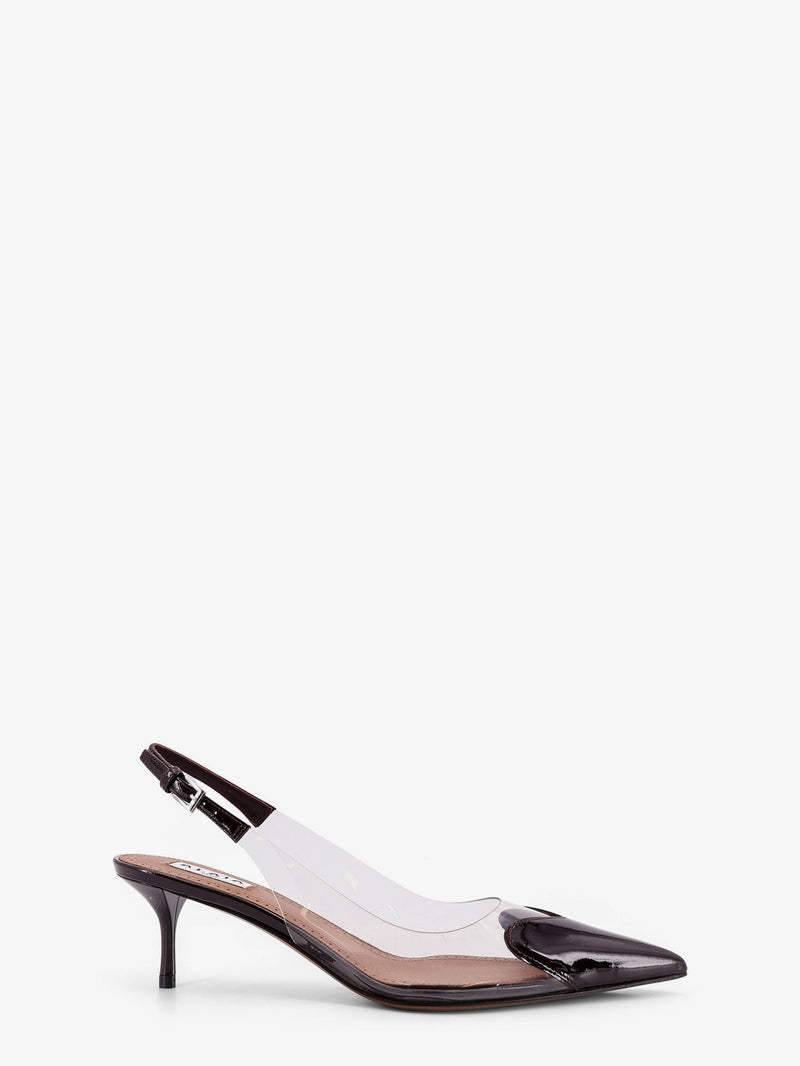 Le Coeur PVC and leather pumps