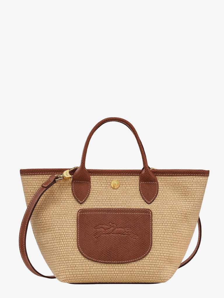 Le Panier Pliage XS rafia and leather crossbody bag