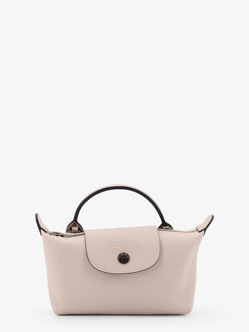 Le Pliage Xtra leather handbag with engraved logo