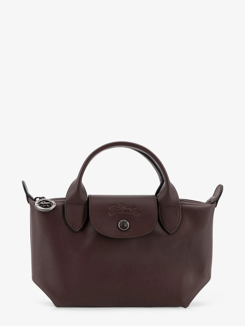 Le Pliage Xtra XS Leather Shoulder Bag with Engraved Logo