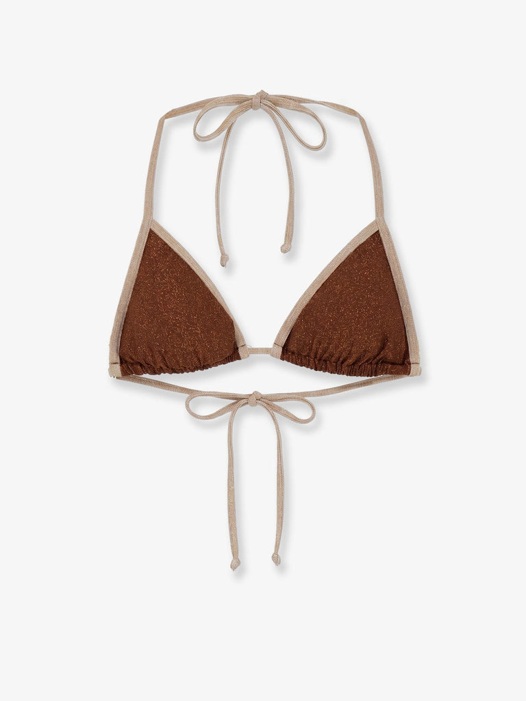 Leah String Bikini Top with lurex effect