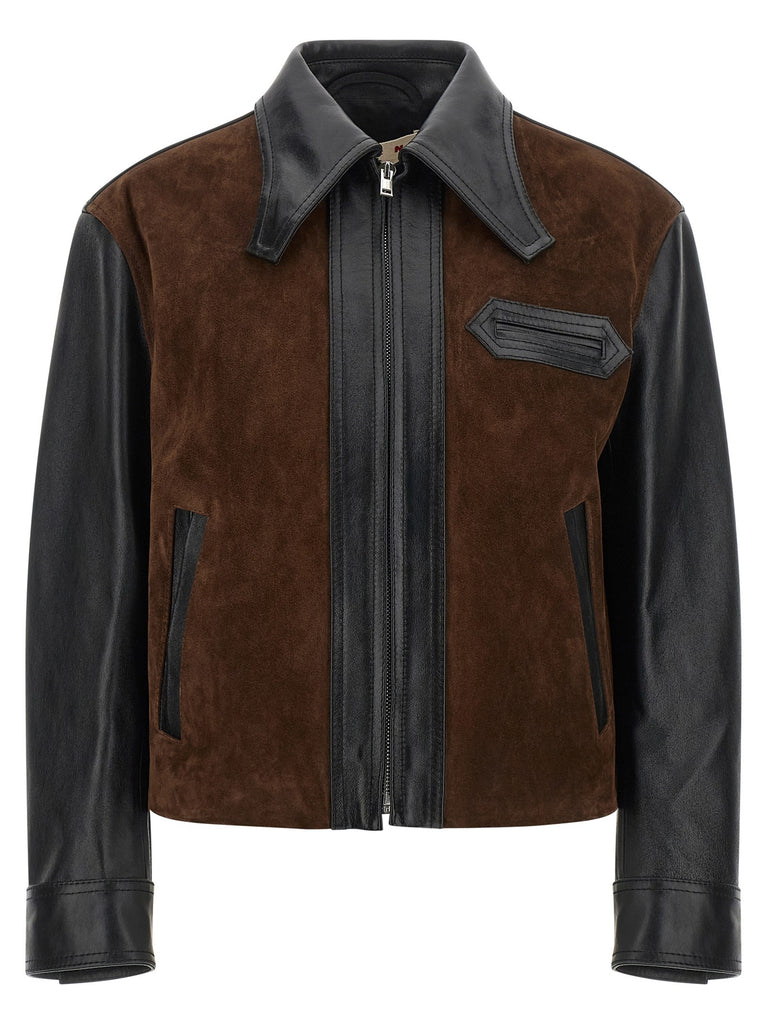 Leather and suede jacket