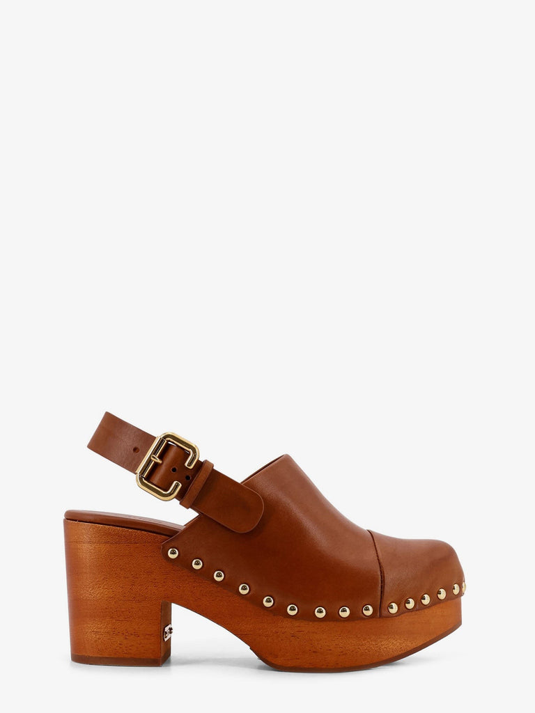 Leather and wood Jeanette sabot