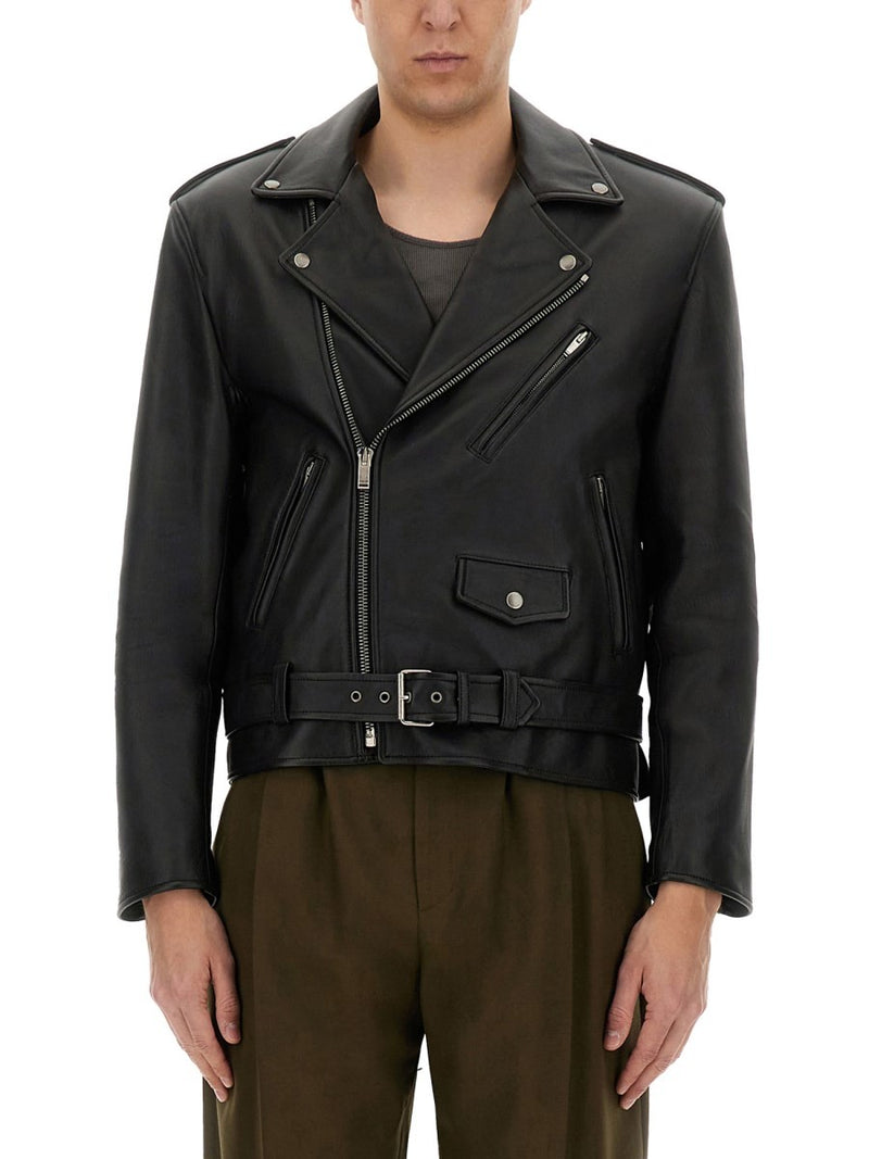 LEATHER BIKER JACKET