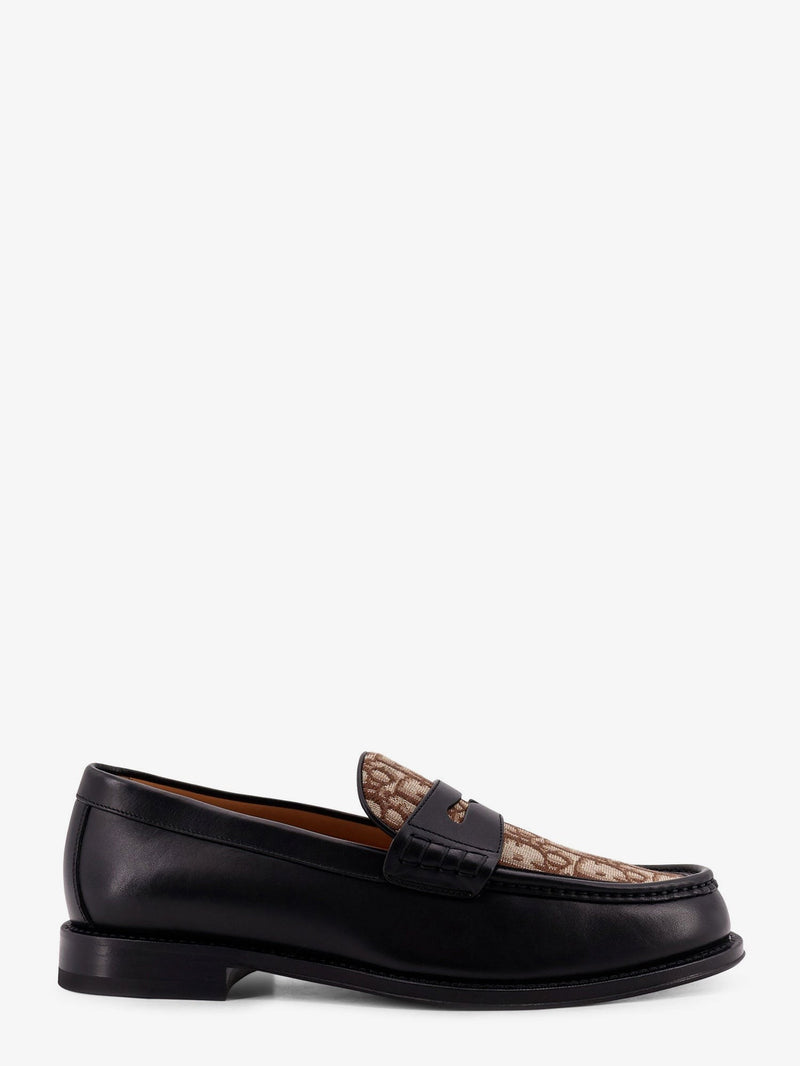 Leather loafers with Dior Oblique detail