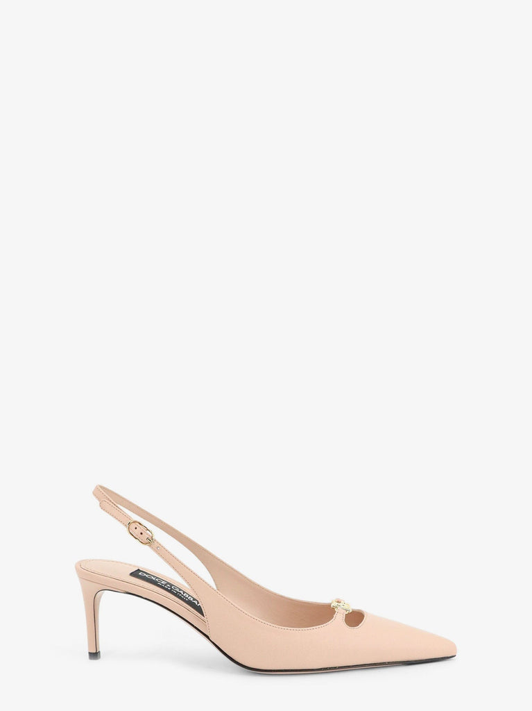 Leather pumps with metal DG logo