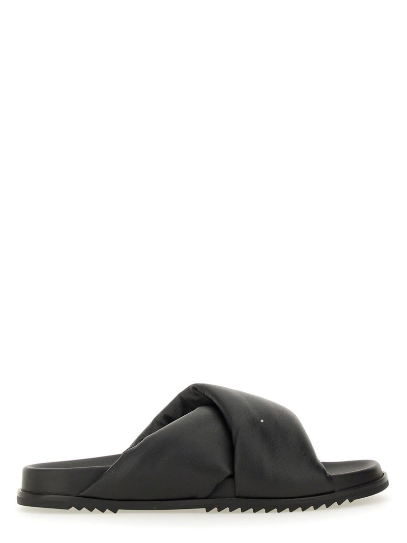 LEATHER SLIDE SANDAL