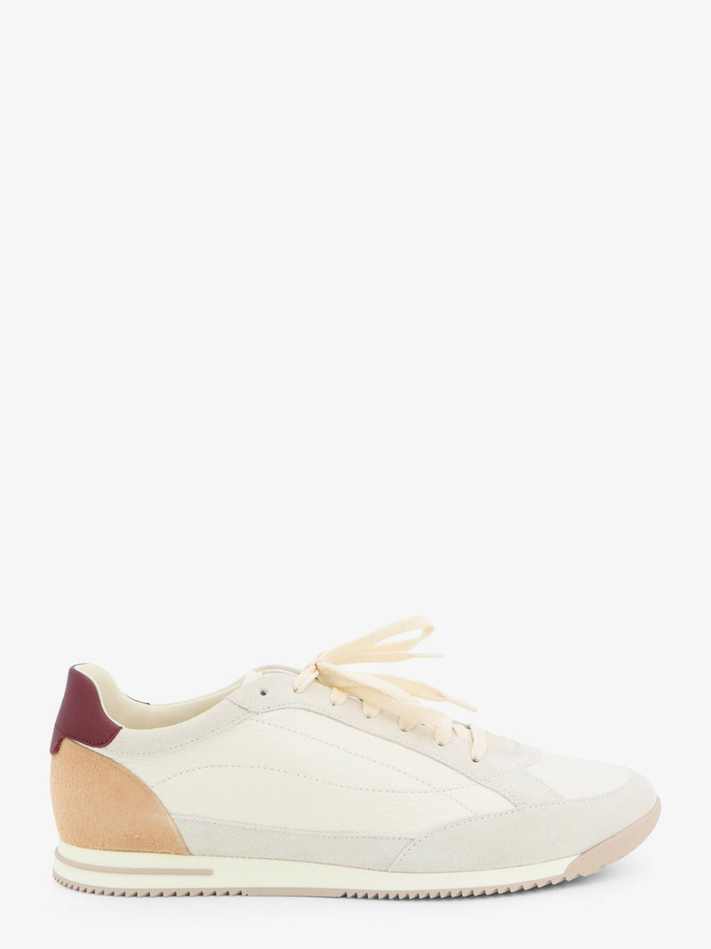 Leather sneakers with suede inserts
