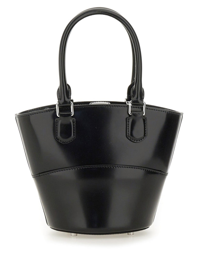 LEATHER TOTE BAG WITH CHARM