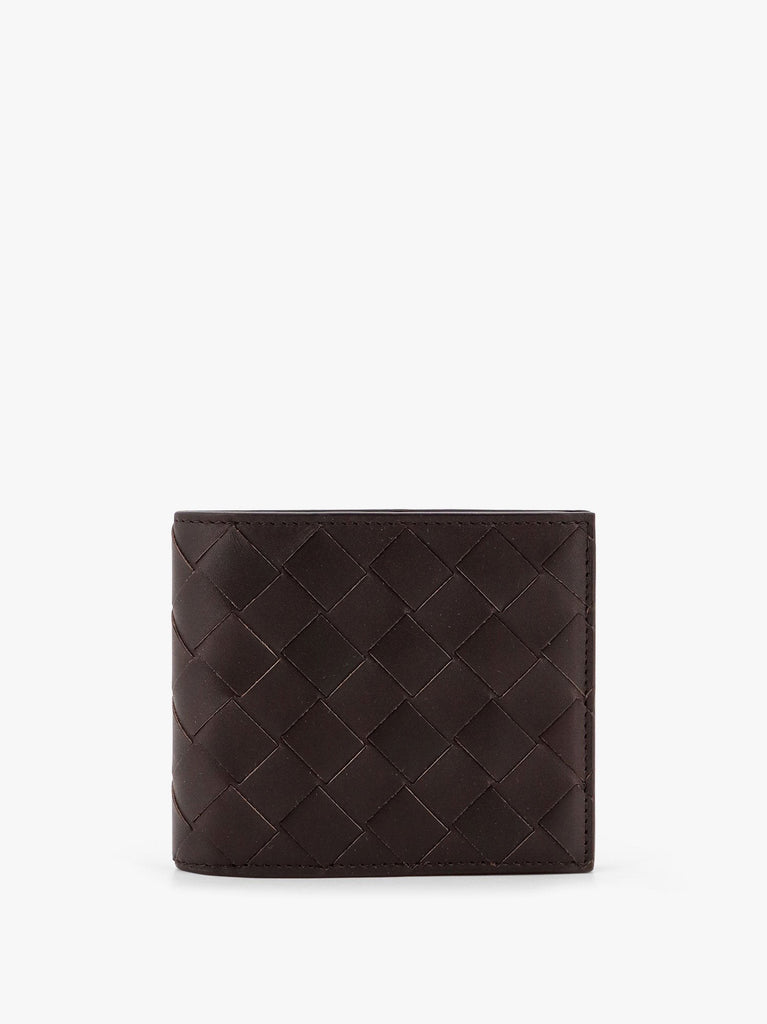 Leather walllet with Intrecciato motif
