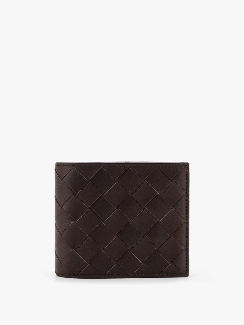 Leather walllet with Intrecciato motif