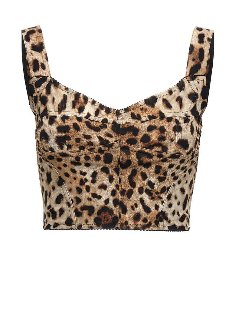 'Leopardo' bustier top