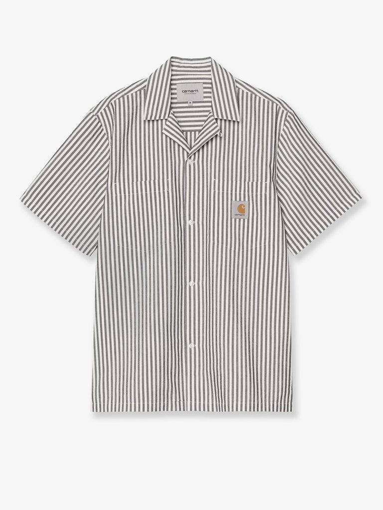 Level cotton blend shirt with striped pattern