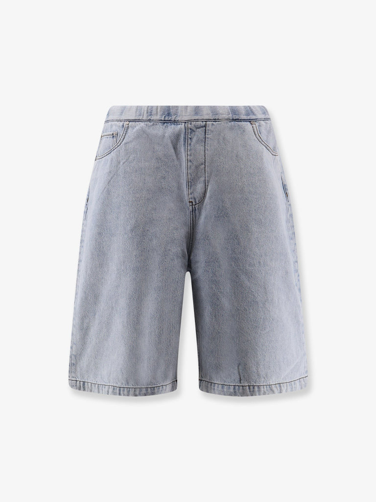 Light-washed denim bermuda shorts