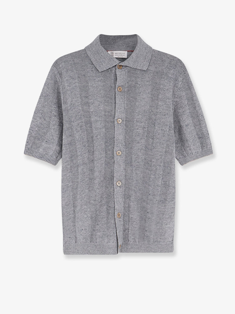 Linen and cotton blend cardigan