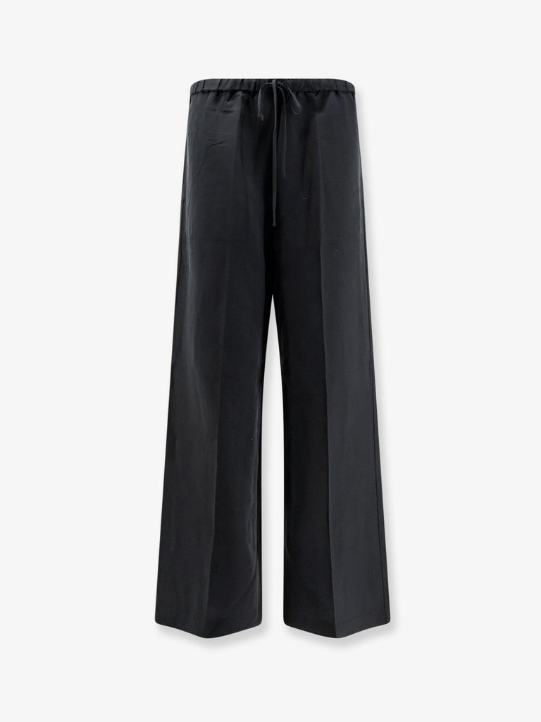 Linen and lyocell blend trousers