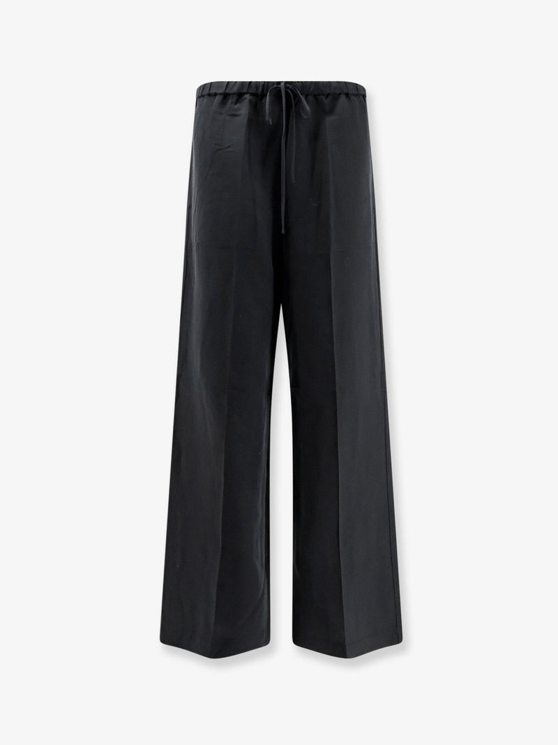 Linen and lyocell blend trousers