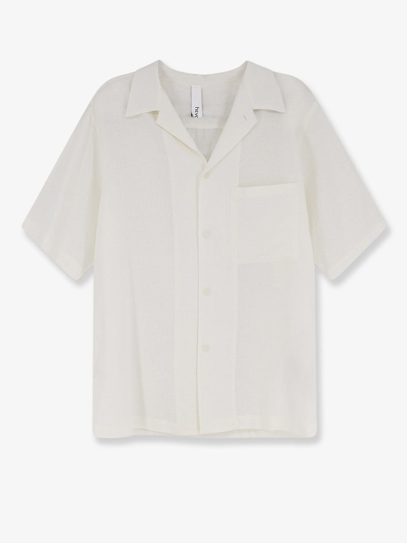 Linen and viscose blend shirt