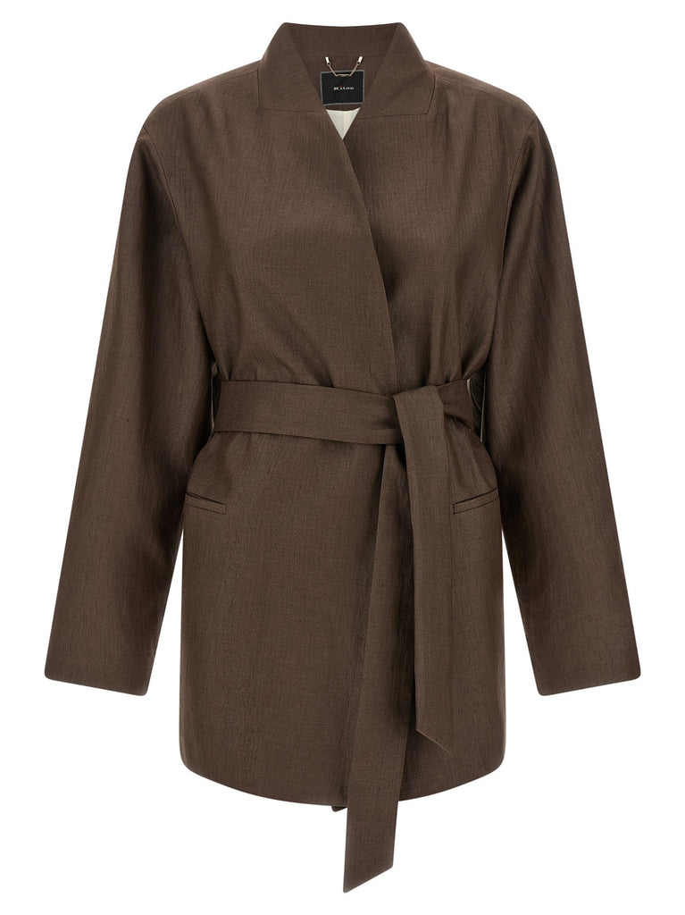 Linen blend blazer