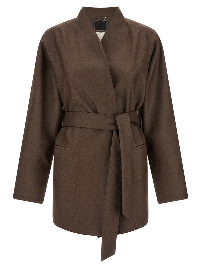Linen blend blazer