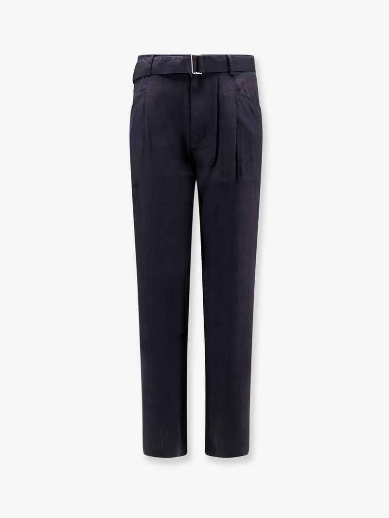 Linen blend trousers