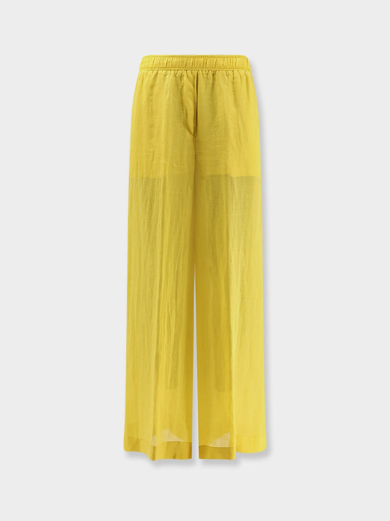 Linen blend trousers