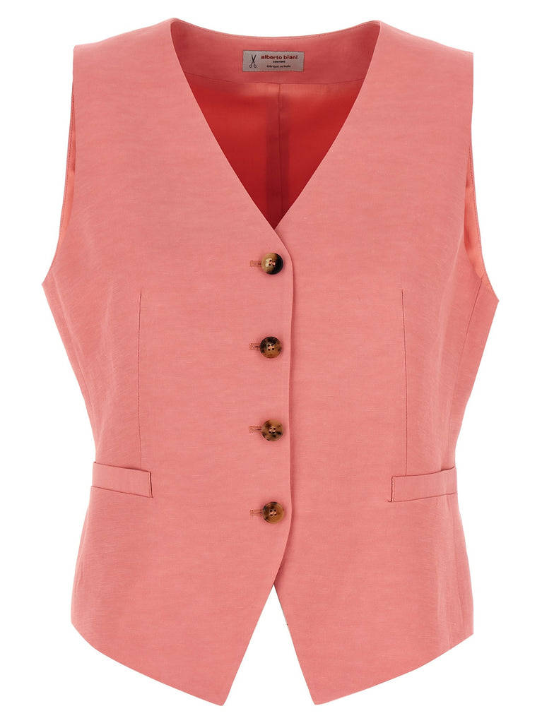 Linen viscose vest
