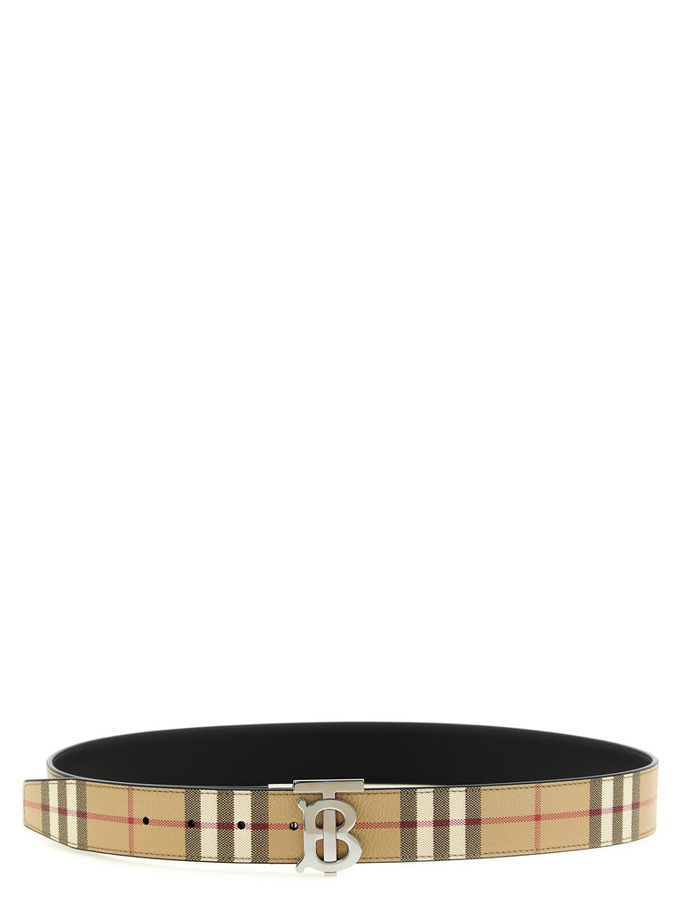 Logo buckle reversible belt