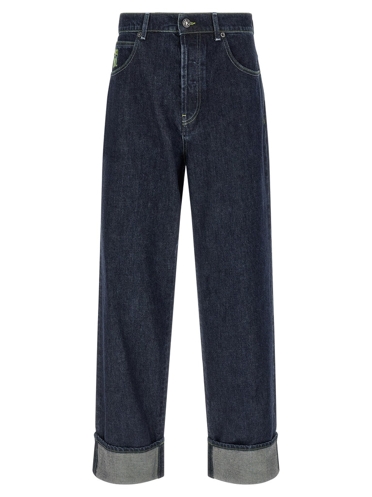 Logo embroidery jeans