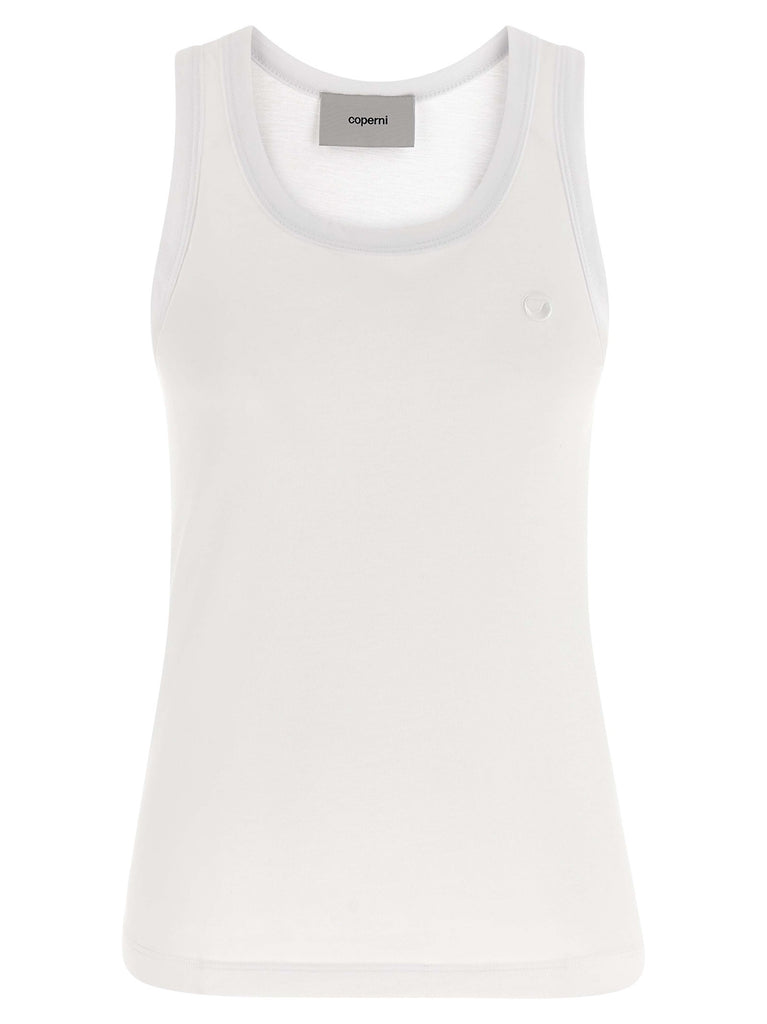 Logo embroidery tank top