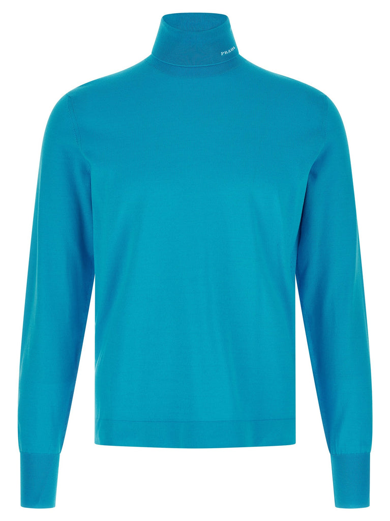 Logo intarsia turtleneck sweater
