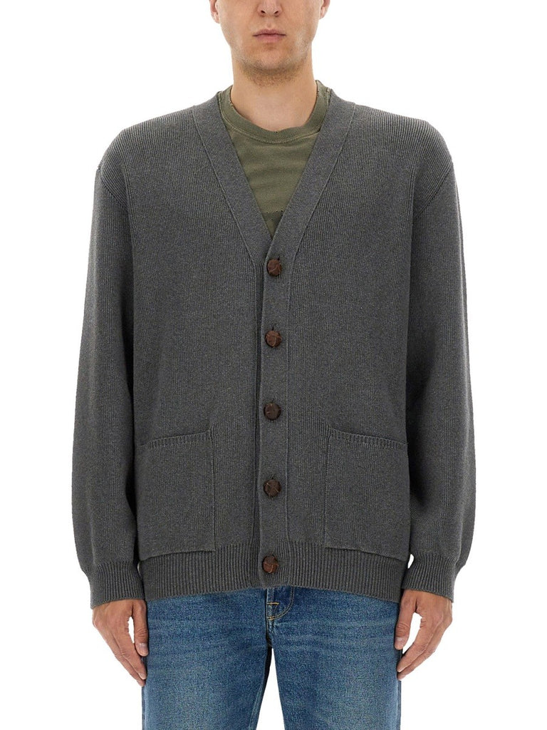 LOGO LAPEL CARDIGAN