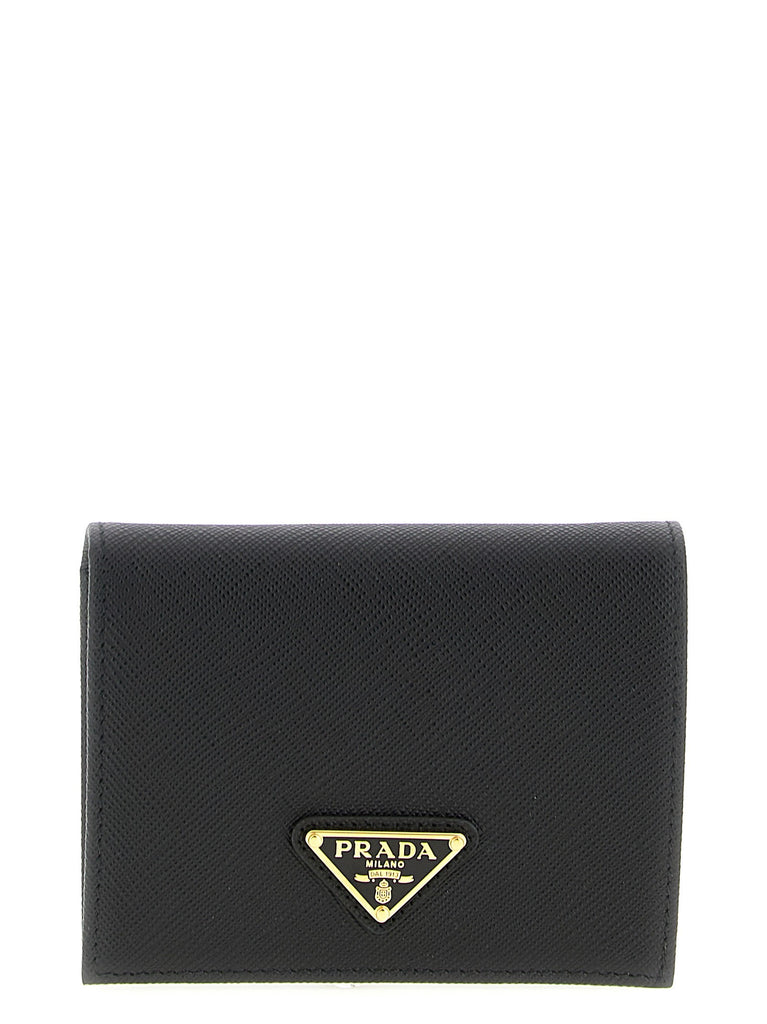 Logo leather wallet
