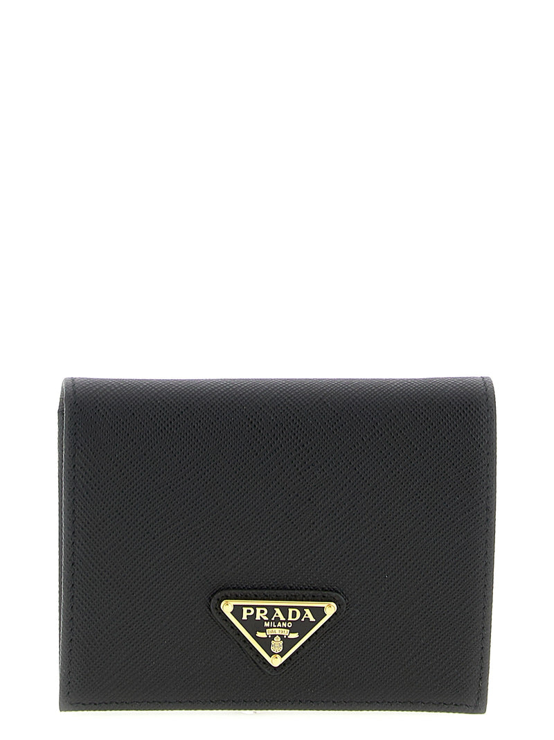 Logo leather wallet