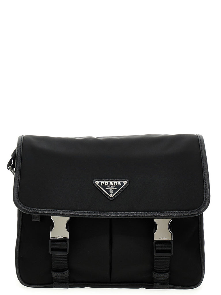Logo nylon crossbody bag