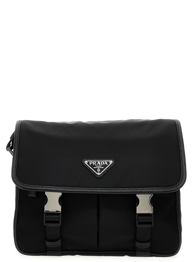 Logo nylon crossbody bag