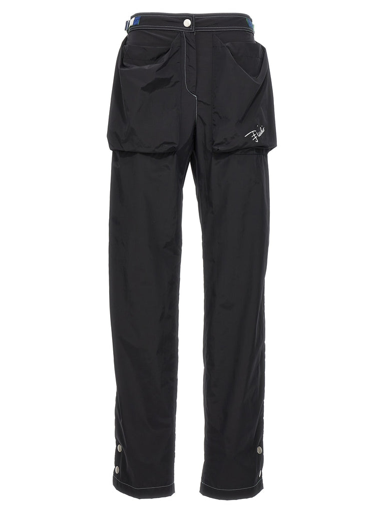 Logo nylon pants
